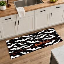 1pc Black & White Bat Pattern Diatom Mud Kitchen Drain Mat, Quick-Drying Absorbent Non-Slip Coffee Machine Pad & Dish Drying Mat, Suitable For Kitchen Countertop And Halloween Home Decor - Multicolor - View 11