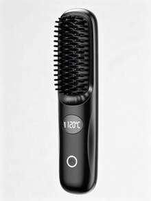 Multi-Color Wireless Curling Comb, Portable Anti-Frizz Tool With LED Digital Temp Control & Anti-Scald Design, USB Rechargeable, Lightweight & Compact, Say Goodbye To Morning Frizz, Smooth Hair Anytime, Anywhere, Multiple Colors Available. - Multicolor - View 13