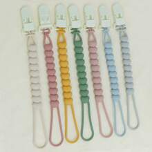 1PC Stretchy Silicone Baby Bottle Fix Lanyard, Lockable Safety Clip Anti-Lost Chain For Sippy Cup & Teether - Multicolor - View 10