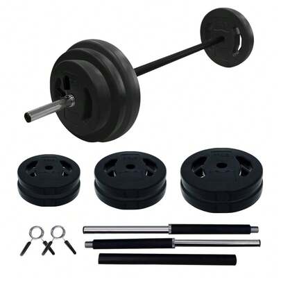 Gaderth 40lb Adjustable Barbell Weight Set With Cardio Pump & 51-Inch Bar - Multi-Color Free Weights,Free Weights Bar Set With PU Padded Grip For Home Gym And Strength Training