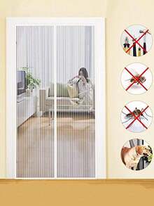 Magnetic Screen Door, Magnetic Closing - Blocks Insects And Lets Cool Air In, Durable Mesh - Suitable For Pets And Children, Fits Front Door And Sliding Door - Multicolor - View 6