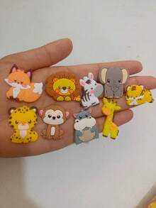 25件動物冰箱磁鐵，創意冰箱磁鐵，冰箱裝飾，冰箱貼，包含大象、老虎、獅子、猴子、長頸鹿及其他森林動物DIY貼紙，廚房裝飾（背膠設計，非磁性） - 多款 - 查看 2