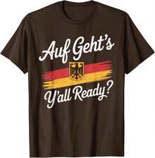 Oktoberfest Drinking German Flag Auf Gehts Unisex T-Shirt - 黑色 - 查看 3