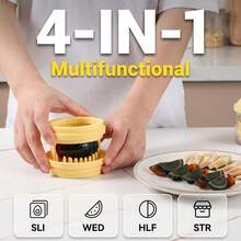 6-In-1 Multifunctional Boiled Egg Slicer Dicer Cutter, Multi Blade Egg Slicing Tool For Slice Dice Quarter Hard Boiled Eggs Strawberries Kiwis Mushrooms, Practical Time-Saving Kitchen Prep Gadget - Multicolor - View 6