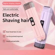 2-In-1 Dual-Head Electric Shaver For Women, Cordless Bikini Trimmer, Gentle Touch, Wet & Dry Waterproof Design, USB Rechargeable, Suitable For Bikini Line, Underarms, Legs And Full Body Hair Removal, Portable Travel Epilator - View 11