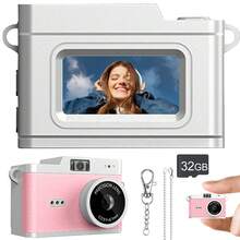 Kamera Digital Mini, Kamera Digital Definisi Tinggi, Kamera Digital Portabel, Kamera Digital HD 1080P, Mendukung Kartu Memori 32GB, Kamera Digital SLR Portabel, Multi-Fungsi Multi-Filter, Cocok untuk Vlogging dan Fotografi Perjalanan, Mainan Kamera Digital (Baterai Isi Ulang 200mA) - X5 (dengan kartu) - View 14