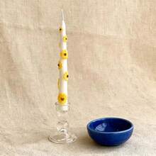 1支20厘米长杆3D雏菊蝴蝶结蜡烛，节日蜡烛，烛光晚餐蜡烛，家居装饰，生日蜡烛，多种颜色可选，适用于宴会、派对、浪漫婚礼、场地装饰 - 彩色 - 查看 7