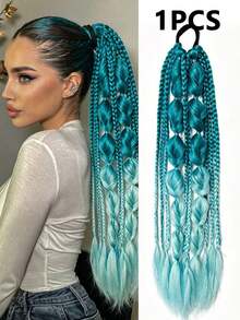 Trenzas de Burbuja Retorcidas de Colores Mixtos Hechas a Mano - Extensiones de Cabello Estilo Vacaciones para Mujeres, Versátiles para Todos los Tipos de Cabello 24 Pulgadas - Multicolor - Ver 16
