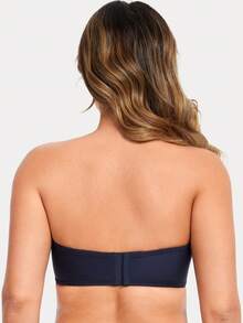 MELENECA Women's Strapless Bra For Large Bust Back Smoothing Plus Size With Underwire - Navy Blue - View 3