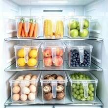 6-Piece Set With 3 Boxes And 3 Lids. Clear PP Fridge Storage Containers With Side Handles. Sealed Design Keeps Food Fresh And Avoids Spoilage. Suitable For Fruits, Veggies, Grains, Meat And Drinks To Organize Your Fridge - Transparent - View 2