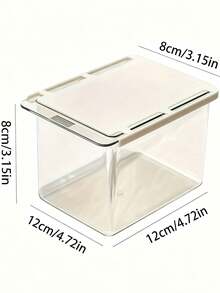 1/2/4pcs Large Capacity Transparent Pull-Out Plastic Storage Boxes For Cabinet, No-Drill Hanging Transparent Drawer Storage Boxes, Bathroom Vanity Cotton Pad & Cotton Swab Organizer, Dorm Kitchen Holiday Desktop Storage Boxes - Multicolor - View 11