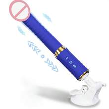 Thrusting Dildo Vibrator Sex Machine - Realistic Dildo For G Spot Clitoral Anal Stimulation With 10 Thrusting & 10 Vibrating Modes, Removable Suction Cup Adult Sex Toys For Women Men Couple - Blue - View 6