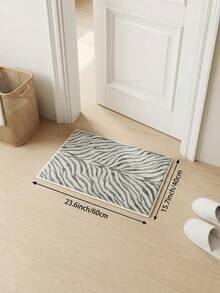1pc Modern Minimalist Gray Striped Pattern Living Room Rug, Suitable For Bedroom, Dining Room, Office, Home Decor And Doormat, Applicable For Multiple Scenes Such As Music Festivals, Wedding Venues And Daily Home Use - Grey - View 14