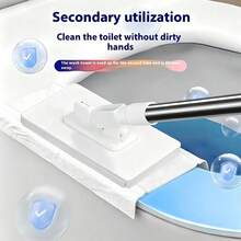 Reusable Facial Cloth Mop With 4Pcs Mop Cloths, Wet & Dry Dual Use Cleaning Mop,One-Button Detachable Flat Mop, Automatic Clamp Design, No-Hand Wash Household Mop Suitable For Floors, Windows, Kitchens And Bathrooms - A - 查看 8