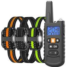 Dog Shock Collar With Remote Control, 3300FT Rechargeable Waterproof Shock Collar For Dogs With 3 Training Modes, Adjustable For Small Medium Large Dogs (8-120 Lbs) - Black - View 13