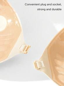 1pc Women's Bionic Palm Adhesive Bra, Invisible Seamless Comfortable Breast Coverage, Small Chest Enhancing, Suitable For Wedding Dress, Photography, Dress, Halter Top - Multicolor - View 7