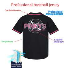 Unisex "Next Friday" Pinky's Record Movie 90s Hip Hop Baseball Jersey, Embroidered Baseball Shirt, Party Holiday Gift - Black - View 4