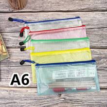 6/24pcs Colorful Waterproof Zipper Storage Bags A4/A5/A6, Multi-Purpose Stationery Office Supplies Board Game Cosmetics Storage Bags, Suitable For Travel, School, Office Supplies, Back To School Supplies, School Essentials, Meeting Documents Invoice Storage, Perfect For Back To School, Mother's Day, Father's Day, Teacher's Day, Nurse's Day Gifts - Multicolor - View 6