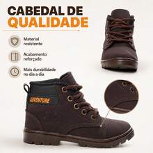 Kit 2 Pares Botinha Infantil Conforto e Durabilidade para Meninos e Meninas Promoção - Café Advt/Mostarda Advt - Visão 8