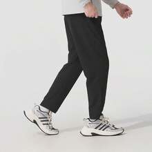 Adidas New Men's Quick-Dry Breathable Straight-Leg Running Training Pants - Black - View 6