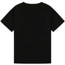 Summer Boys' Stylish Short-Sleeve Top Featuring The Phrase 'I Try To Be Good But I Take After My Daddy' In A Letter Element Series, Perfect For Outd - Black - View 2