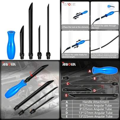5PCS Wire Insertion Tool Set, Piercing, Lead Wire Threading, 7618 Wire Harness Special Lead Kit, Handhold Auto Repair, Disassembly Gadget, OEM Tool
