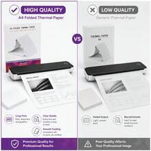 100 Sheets A4 Fanfold Thermal Printer Paper, 210x297mm Easy Loading Non-Curling Stacked Refill Paper For Mobile Office, Field Reports, Business Invoices, Fully Compatible With Most Portable A4 Wireless Thermal Printers, Paper Refill Only - View 7