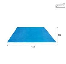 Tapiz de suelo INTEX de 472x472 cm protege tus piscinas hinchables e inflables INTEX de hasta 457 cm de diámetro, manteniendo intacta la lona al evitar cortes y rozaduras.para Piscina de 244,305,366,457cm - Lona de suelo INTEX de 472x472 cm - Ver 4