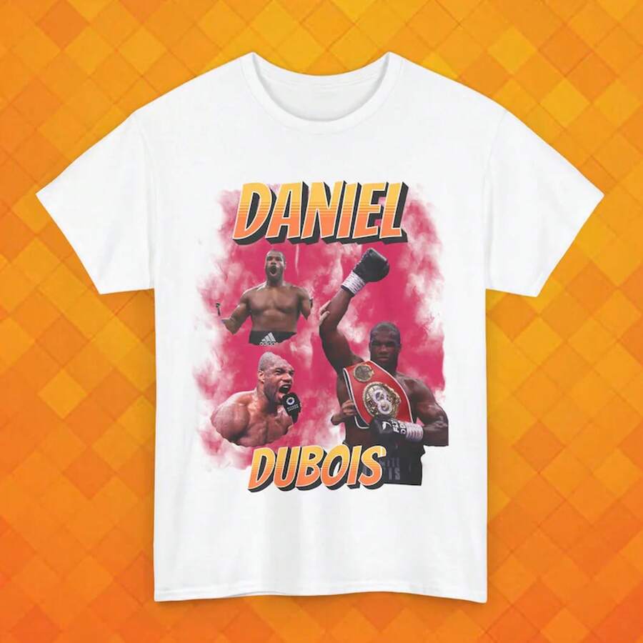 Daniel Dubois Unisex Box-T-Shirt, Sportfan-Bekleidung, Einzigartige Geschenkidee - Weiss - Übersicht 1
