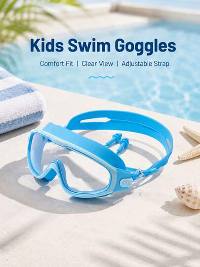 Children's Swimming Goggles, Unisex Swimming Goggles, Waterproof Anti-Fog, New Upgraded Design, Wide Field Of View Anti-Fog Leak-, First Day Of School