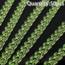 50pcs Rantai Akrilik Transparan Warna Campuran untuk Membuat Perhiasan DIY, Gelang, Gantungan Mobil, dan Aksesoris Rantai Ponsel - Rantai transparan buatan sendiri - View 17