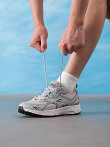 Skechers 男士跑步鞋 GO RUN CONSISTENT 舒適日常戶外運動跑步鞋 220034-GYBL - 灰色/藍色 - 查看 2