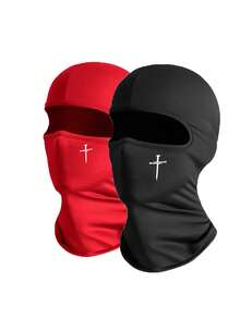 1pc Unisex Solid Color Printed Balaclava Hat Set, Single Hole Full Face Mask, Suitable For Daily Wear And Outdoor Activities - Multicolor - View 16