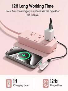 2 Paket Mikrofon Lavalier Nirkabel untuk Perangkat USB-C, Mikrofon Mini Ganda dengan Klip dan Penerima, Pasang & Mainkan, Pemasangan Otomatis, Tidak Perlu Bluetooth atau Aplikasi, Mikrofon Portabel untuk Streaming Langsung, Vlogging, Perekaman Video, Wawancara & Pengajaran Online - Berwarna merah muda - View 4