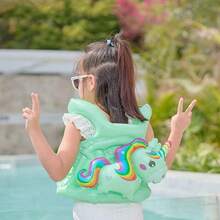2-3 Years Old Kids Cartoon Inflatable Swim Vest, Beginner Swimming Aid Anti-Sinking Life Jacket, First Day Of School - Multicolor - View 2