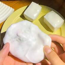 Tofu Building Block Crunchy Squishy – Moldable Fidget Toy With ASMR Sound, Stress Relief Desk Decor For Adults, Super Crunchy Food Squeeze Toy, Building Block Handmade Crispy Ball, Sound-Controlled Squeeze Toy, Squeaky Food Squeeze Toy, ASMR Toy - Multicolor - View 10