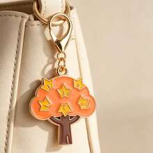 5pcs/10pcs Autumn Maple Leaf Enamel Keychain, "A Little Hug To Say A Big Thank You" Card, Fall Pocket Hug Appreciation Gift For Teachers & Coworkers - Multicolor - View 9