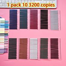 10 paquetes en total 3200 piezas de pestañas de índice coloridas, notas adhesivas delgadas reutilizables, etiquetas de memorando de lectura, marcadores de libros, marcadores de preguntas de libros de texto - Unitalla - Ver 13