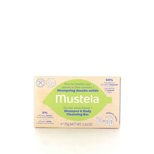 Mustela BIO Seife Shampoo und Körper Organisch 75g - Festes Shampoo, Feuchtigkeit