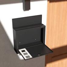 Wall Mounted Letterbox, Lockable Outdoor Mailbox With Viewing Windows And 2 Keys, Steel Post Box For Home Entrance, Black - A - View 3