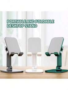 1pc Desktop Phone Stand, Portable, Height Adjustable & Foldable, Universal For Phone And Tablet - A - View 1