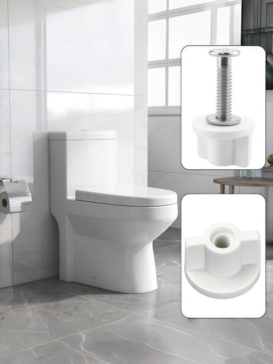 1/2/4/6 buah Mur Pengganti Dudukan Toilet, Mur Pengikat Engsel Tutup Toilet 6mm, Pengencang Sekrup Pemasangan Bawah, Aksesoris Perangkat Keras Perbaikan Kamar Mandi - beraneka warna - View 1