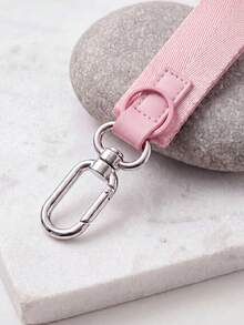 Leather Wristlet Keychain For Women Men, Stylish Key Holder Strap With Metal Buckle, ID Badge Lanyard For Keys, Car Keys, Phone & Small Items, Gift - 粉色 - 查看 3