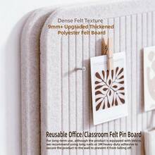 1pc Drill-Free Vertical Striped Felt Board, Suitable For Photo Wall Display, Student Memo, Office And Classroom Bulletin Board, Supports Notes, Photos, Posters And DIY Decoration, Suitable For Multiple Scenarios - Message Board - View 9