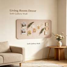 1pc Drill-Free Vertical Striped Felt Board, Suitable For Photo Wall Display, Student Memo, Office And Classroom Bulletin Board, Supports Notes, Photos, Posters And DIY Decoration, Suitable For Multiple Scenarios - Message Board - View 4