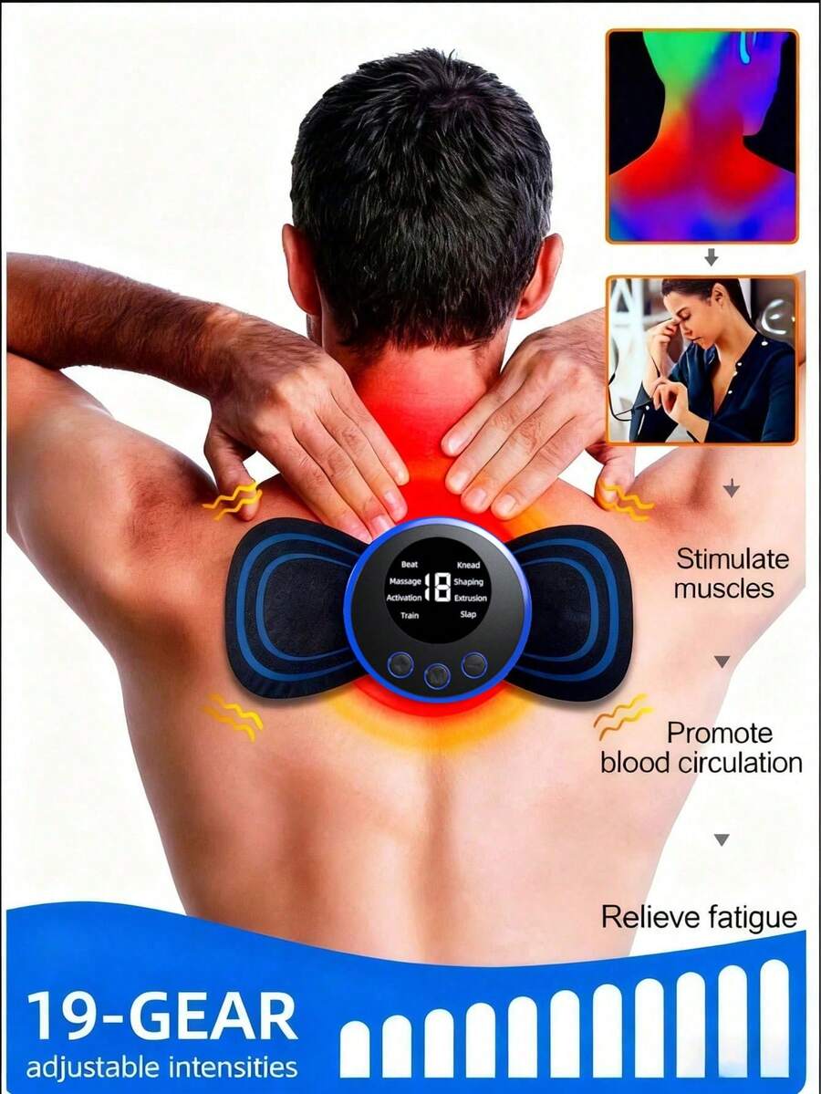 AXH. Alat Pijat Leher Elektrik, Peregang Leher, Patch Pijat Serviks, Stimulator Otot Pulsa, Alat Pijat Tubuh