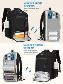 17.3 Inch Laptop Backpack With USB Charging Port, Waterproof Travel Backpack, Unisex, Handheld, Airplane Carry-On, Insulated Cooler Bag, Student School Bag, Portable Computer Backpack - Multicolor - View 6