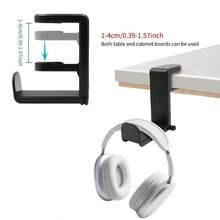 Under Desk Headphone Holder With Storage Tray, Desktop Clamp Headphone Hook, No-Drill Headphone Rack, Suitable For Gaming Office Computer Desk Home Storage - A - View 8