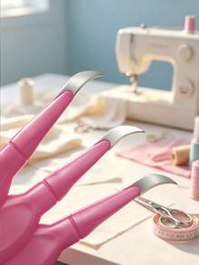 Pink Handheld Seam Ripper With Safety Cap To Protect Blade And Avoid Scratch Risk, Durable Sharp Sewing Tool For Removing Labels, Modifying Old Clothing And Repairing Thick Fabrics, Essential Creative Tool For Sewing And DIY Craft Enthusiasts - Pink Suture Remover - View 4