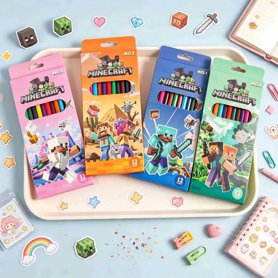 1set 2026 Game Cute Pencil Is A Must-Have For Students To Practice Writing And Solving Problems. Suitable For Daily Learning And Note Taking, Painting And Writing, It Is An Essential Item For The Start Of School. (Random Style) - Multicolor - View 1